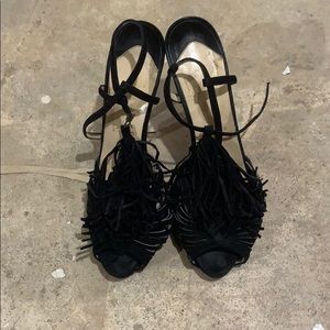 Christian Louboutin tassel peep toe